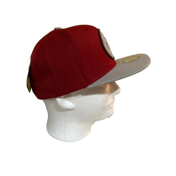 Iowa State Cyclones Flat Brim Snapback Hat Gray Maroon New - Picture 4 of 6